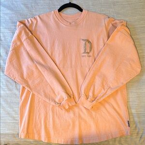 Peach Long Sleeve Shirt with rose gold Disneyland
